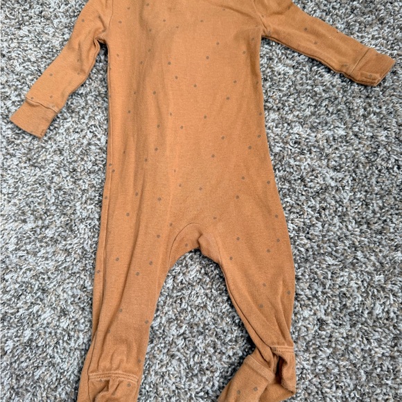 Warm Brown Kids Footie Pajamas - Picture 2 of 3